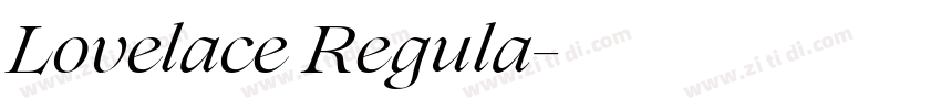 Lovelace Regula字体转换